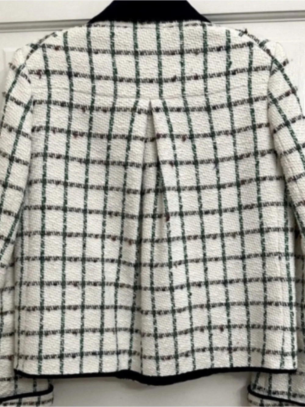 Tory Burch Pocomo Jetty Tweed Check Plaid Blazer